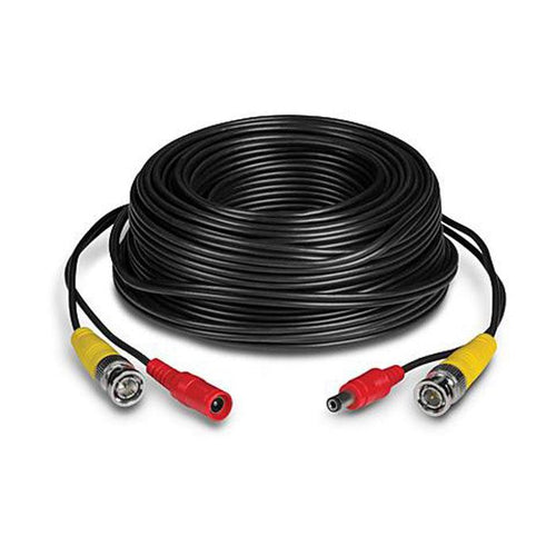 20M CCTV DC and BNC ready- solid copper Cable - 2 Core Power Cable Solid Copper (black)