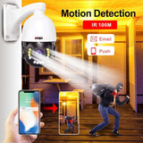 ANSPO PoE PTZ mortised 18x CCTV Camera Outdoor 8MP 4k with Audio