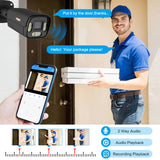 ANSPO PoE CCTV Camera Outdoor Bullet 5MP 3k with Audio BLACK