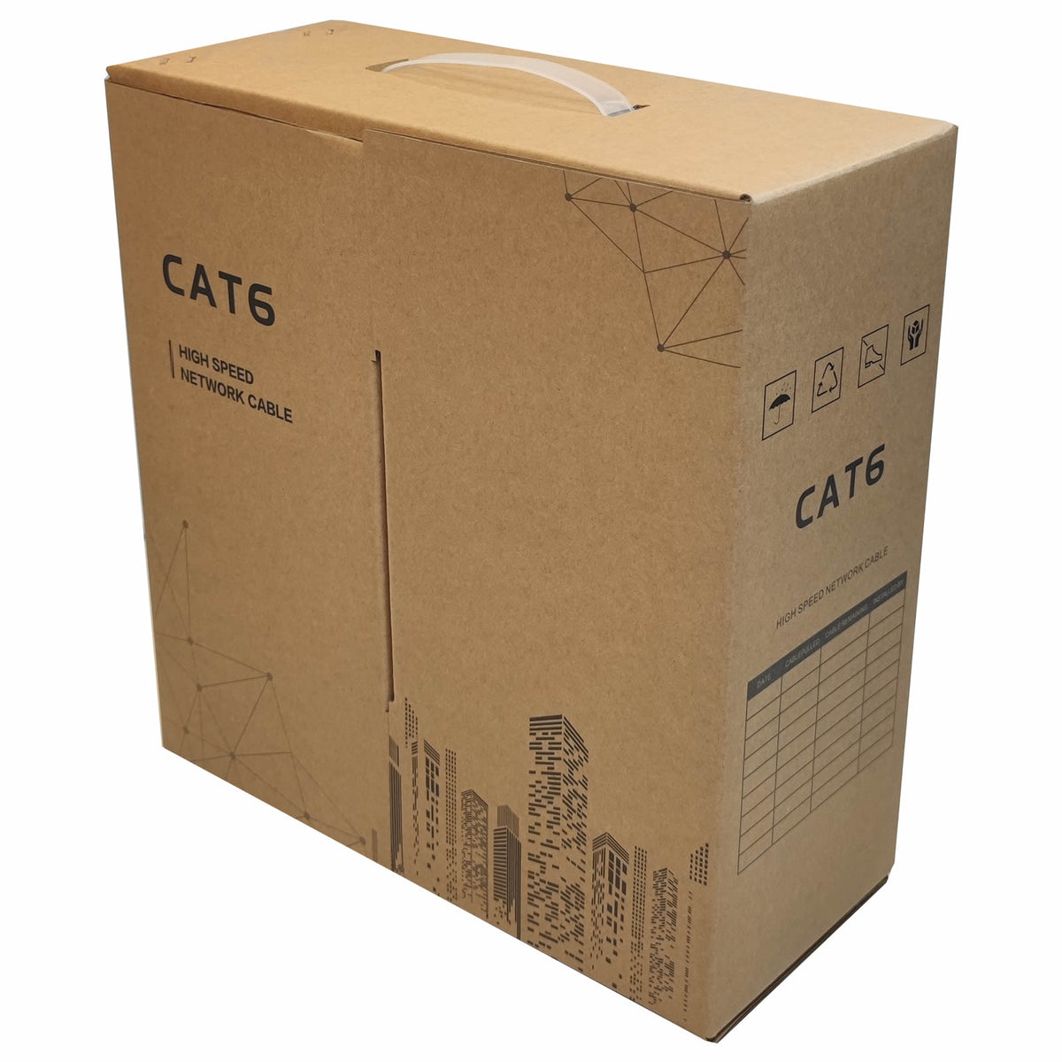CAT 6 100M UTP Networking Data Ethernet Cable Solid Core CCA Box Black ...