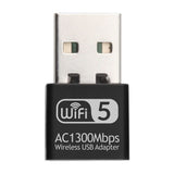 Dual Band 2.4/5Ghz 1300Mbps Wireless Usb Wifi Network Adapter USB-1300-WIFI