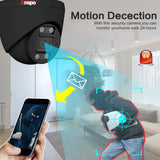 ANSPO PoE CCTV Camera Outdoor Security Turret 5MP 3k with Audio BLACK