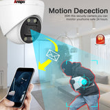 ANSPO PoE CCTV Camera Outdoor Security Turret 5MP 3k with Audio White