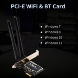 1200Mbps AC1200 Dual Band 2.4G/5Ghz PCIe Adapter Bluetooth 4.0, Includes Low Profile Bracket