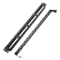 Cat6 Network RJ45 Patch Panel 24 Port 1U 19" (Dual Use)