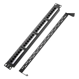 Cat6 Network RJ45 Patch Panel 24 Port 1U 19" (Dual Use)