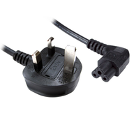POWER-CLOVER-1MRA 1M 5A Clover Leaf Cable UK Right Angle Plug