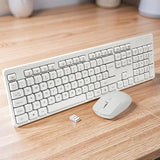 Builders Choice WS880-W-B Wireless Keyboard mouse in White combo