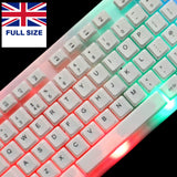 Builders Choice GK100-W-B Gaming Keyboard and Mouse Combo