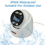 ANSPO PoE CCTV Camera Outdoor Security Turret 5MP 3k with Audio White
