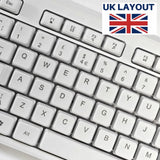 Builders Choice WS880-W-B Wireless Keyboard mouse in White combo