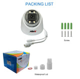 ANSPO PoE CCTV Camera Outdoor Security Turret 5MP 3k with Audio White