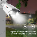 ANSPO PoE CCTV Camera Outdoor Bullet 5MP 3k with Audio White
