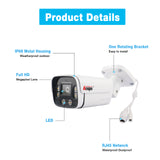 ANSPO PoE CCTV Camera Outdoor Bullet 5MP 3k with Audio White