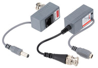 CCTV DVR RJ45 Video Balun Pair With Power UTP Cat5 Cat5e Cat6 Cable Transmit Receiver BNC