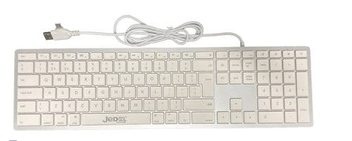 Jedel Full Size USB/ Type C Multimedia Keyboard for Mac, Silver , CK-140U ,C type and USB