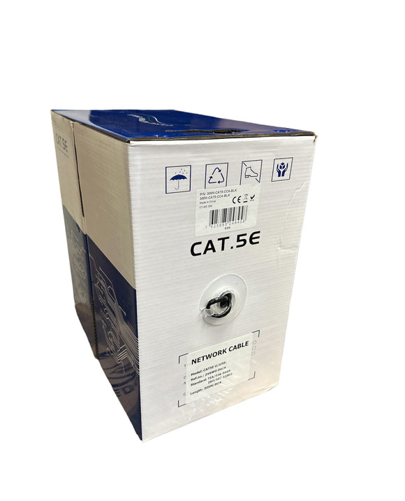 C and T Tech UTP Cat 5e – CCA (PVC) - 305M -Black