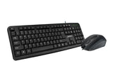 Standard 104 USB Keyboard & Optical Mouse Set - Black (Retail Box) G11