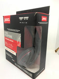PC Stereo Headset and Mic soft Ear pads 3.5mm Jack X 2 - Red/Black (Blister Pack) JD032