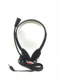 PC Stereo Headset and Mic 3.5mm Jack X 2 - Black (Blister Pack) JD900