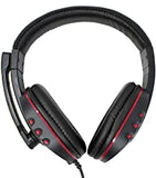 PC Stereo Headset and Mic soft Ear pads 3.5mm Jack X 2 - Red/Black (Blister Pack) JD032