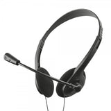 PC Stereo Headset and Mic 3.5mm Jack X 2 - Black (Blister Pack) JD900