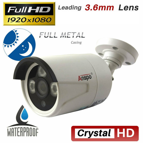 Bullet, full metal, water proof 2 mb bnc camera , ZH803-200HOSD (White)