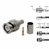 RADIALL R141082000 RF COAXIAL, BNC, STRAIGHT PLUG, 50OHM