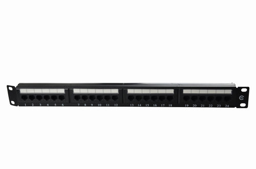 Cat5e Network RJ45 Patch Panel 24 Port 1U 19" (Dual Use)
