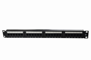 Cat5e Network RJ45 Patch Panel 24 Port 1U 19" (Dual Use)