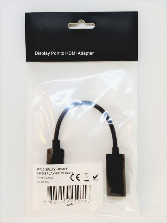 DisplayPort (Male) to HDMI (Female) adaptor