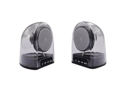 Clear Dual LED BT Speakers-800mah (SPEAKER-WAVE98)