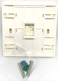 C and T Tech 86mm x 86mm single gang face plate - Flat – White (1 Slot)