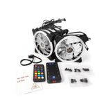 JEDEL 5 Pack RGB Case Fans 120MM LED Cooling With HUB & Remote