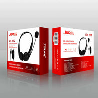 Noise cancelling Light-Weight USB Office Headset Headphones With MIC For PC and Mac SH-712