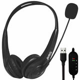 Noise cancelling Light-Weight USB Office Headset Headphones With MIC For PC and Mac SH-712