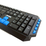 Wireless Keyboard and Optical Mouse Set - Gaming - Blue 2.4GHz (Retail Box) WS880