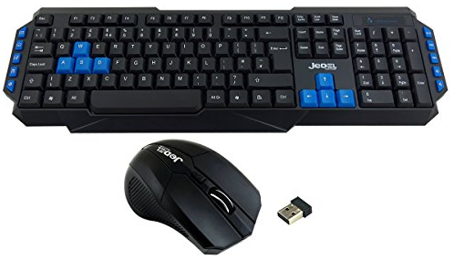 Wireless Keyboard and Optical Mouse Set - Gaming - Blue 2.4GHz (Retail Box) WS880