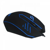 JEDEL M20 Optical Mouse, 2000Dpi, USB 3-Button Scroll-Wheel, Black, Blue LED