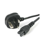 0.8M 3 Pin Mains Clover Leaf C5 Cloverleaf Power Lead Cord Cable for Laptop